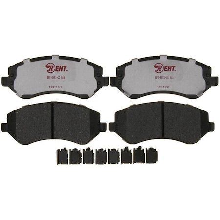 R/M Brakes BRAKE PADS OEM OE Replacement Hybrid Technology With Hardware EHT856AH